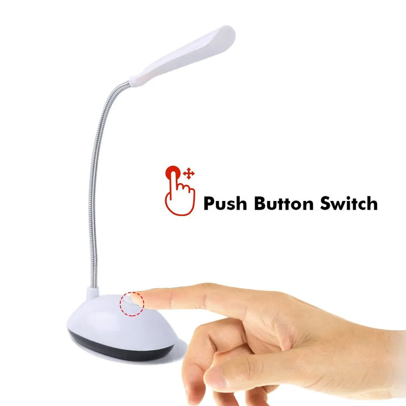 Lâmpada de leitura de mesa led para estudo lâmpada de proteção para os olhos aaa lâmpada alimentada por bateria dobrável luz noturna criativa